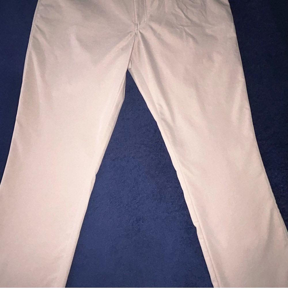 Peter Millar Golf Pants Casual Chino Men's 40x30 Flat Front Beige Khaki Tan 8524 - Picture 2 of 16